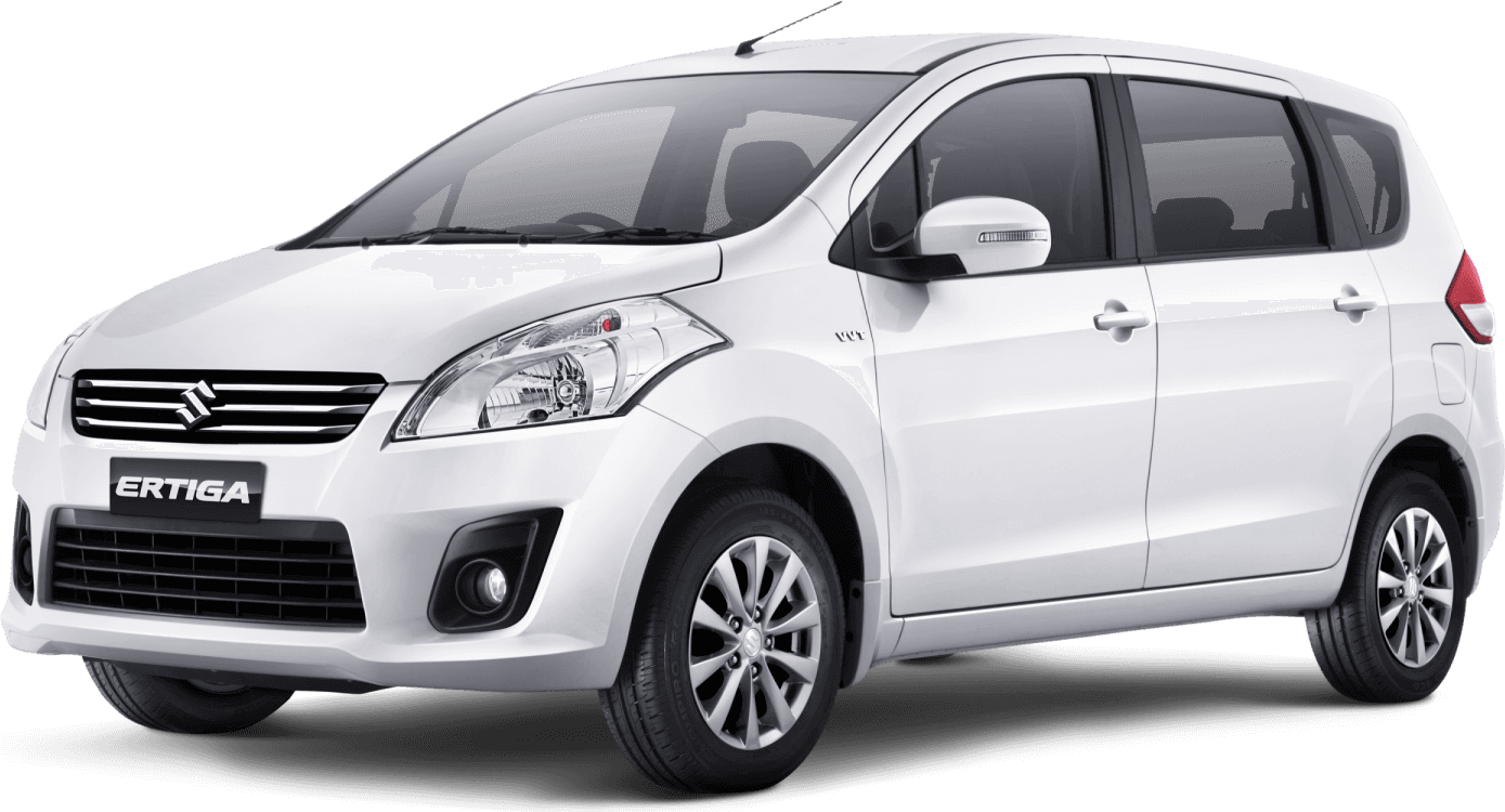 Dark grey Maruti Suzuki Ertiga MPV in a parking garage