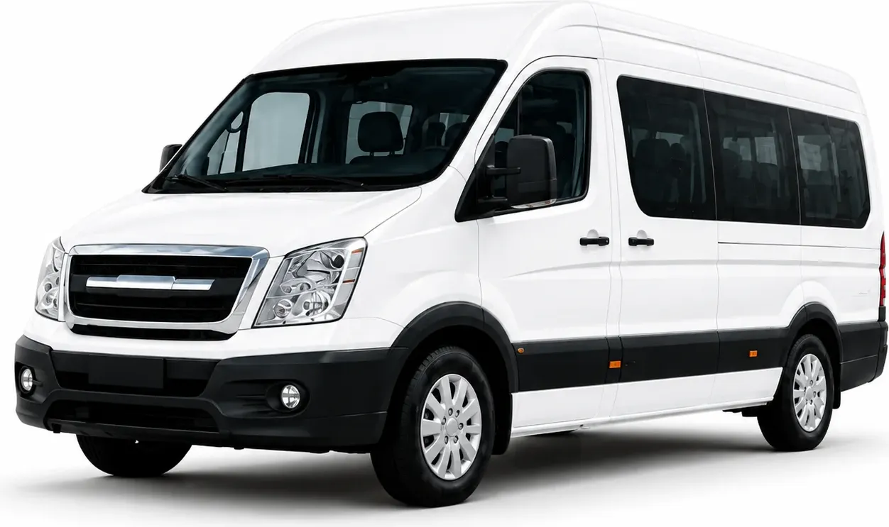 White Force-class traveller van on a mountain highway